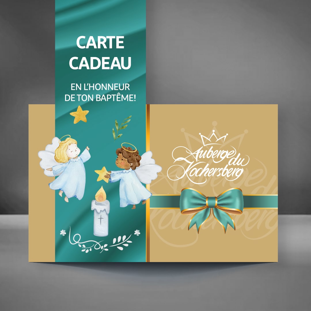 Carte cadeau Auberge du Kochersberg spéciale baptême